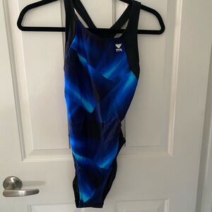 TYR Vibrant Blue and Black Swimwear